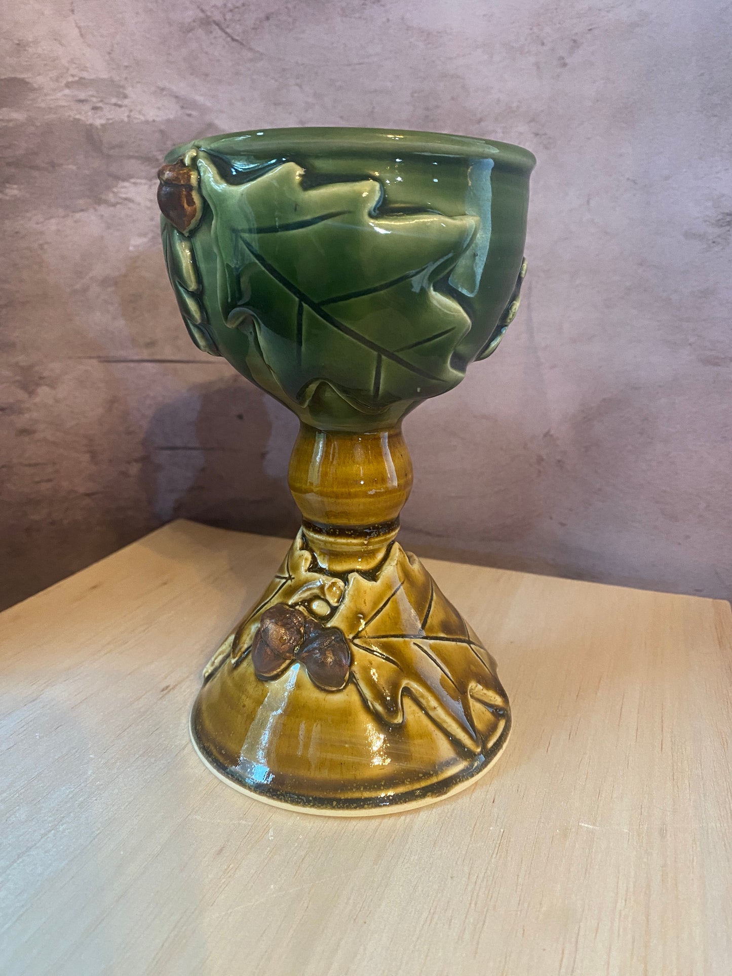 š Oak & Acorn Stoneware Goblet