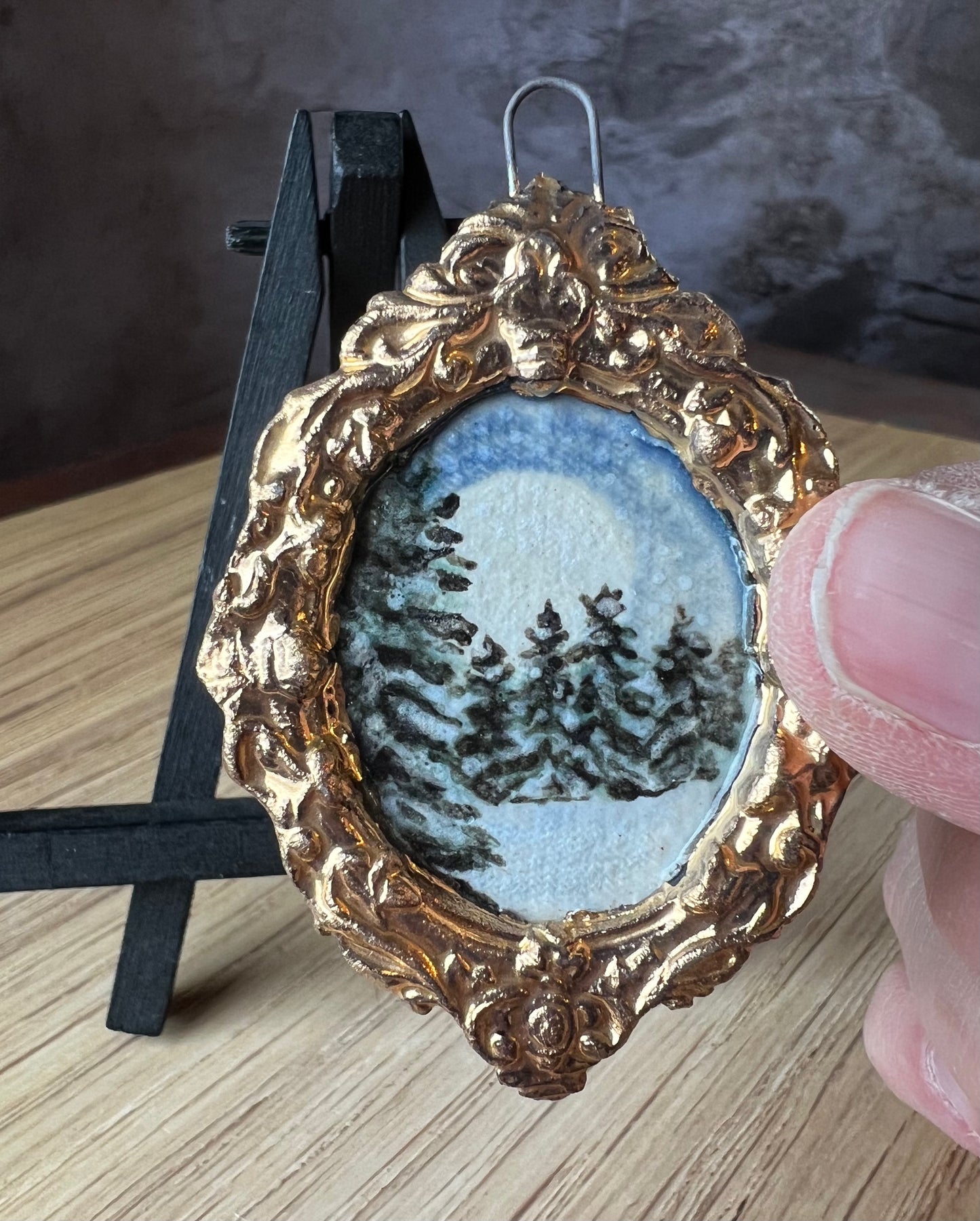 Frosty Full Moon pendant
