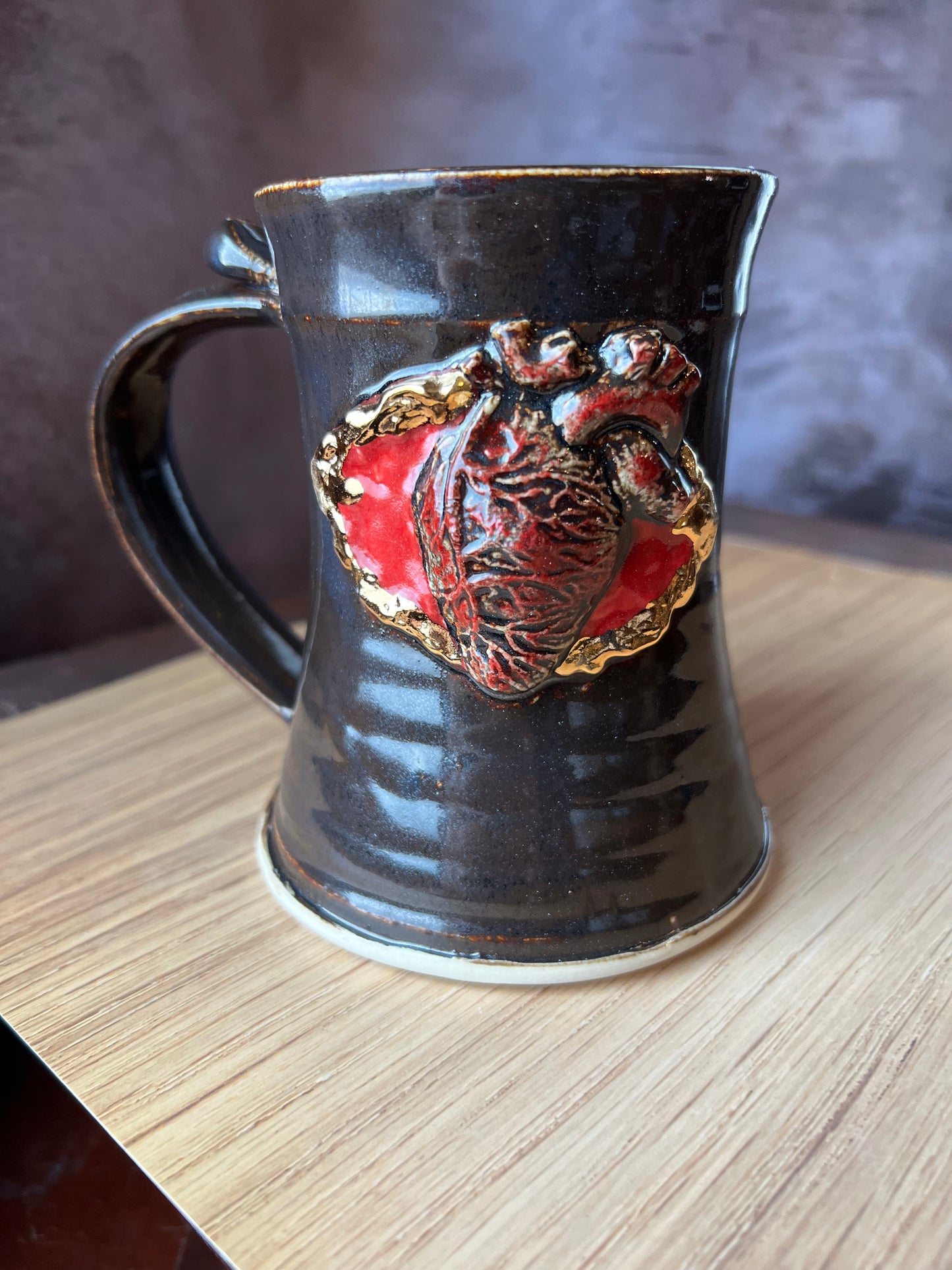 Black Heart mug, deluxe gold edition