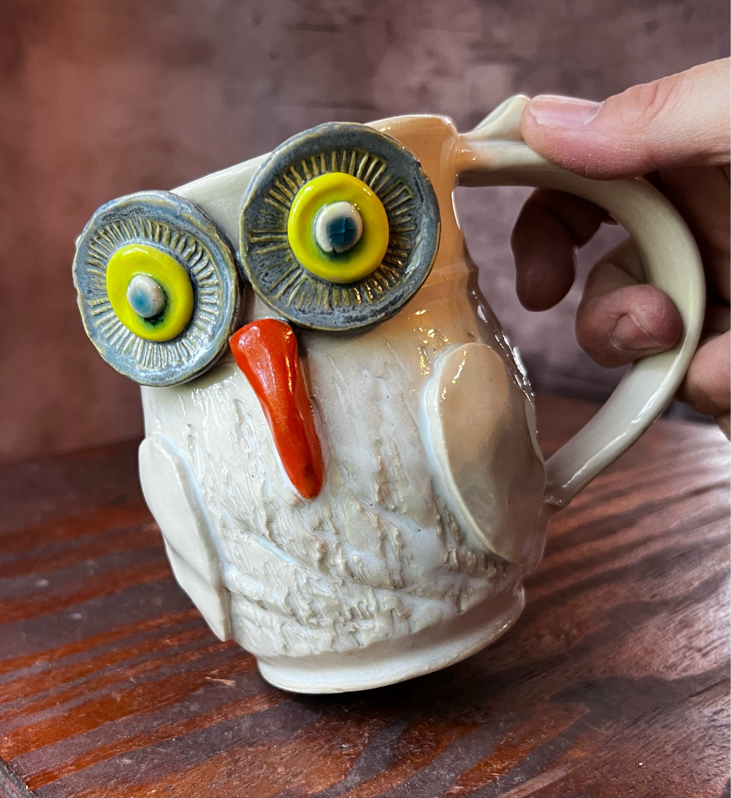 Rustic Owl mug (Lefty)
