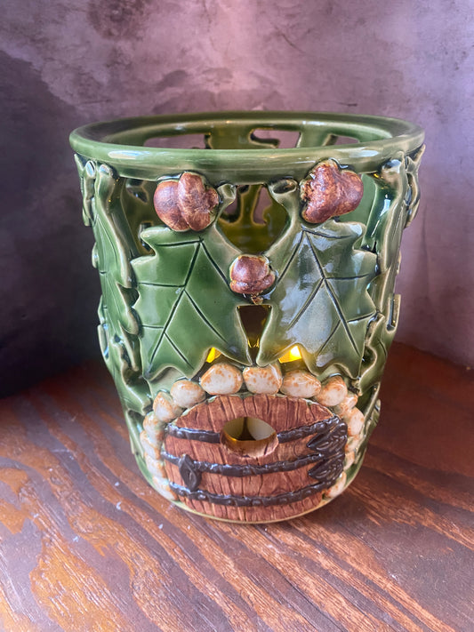 Moon Door Oak and Acorn Lantern