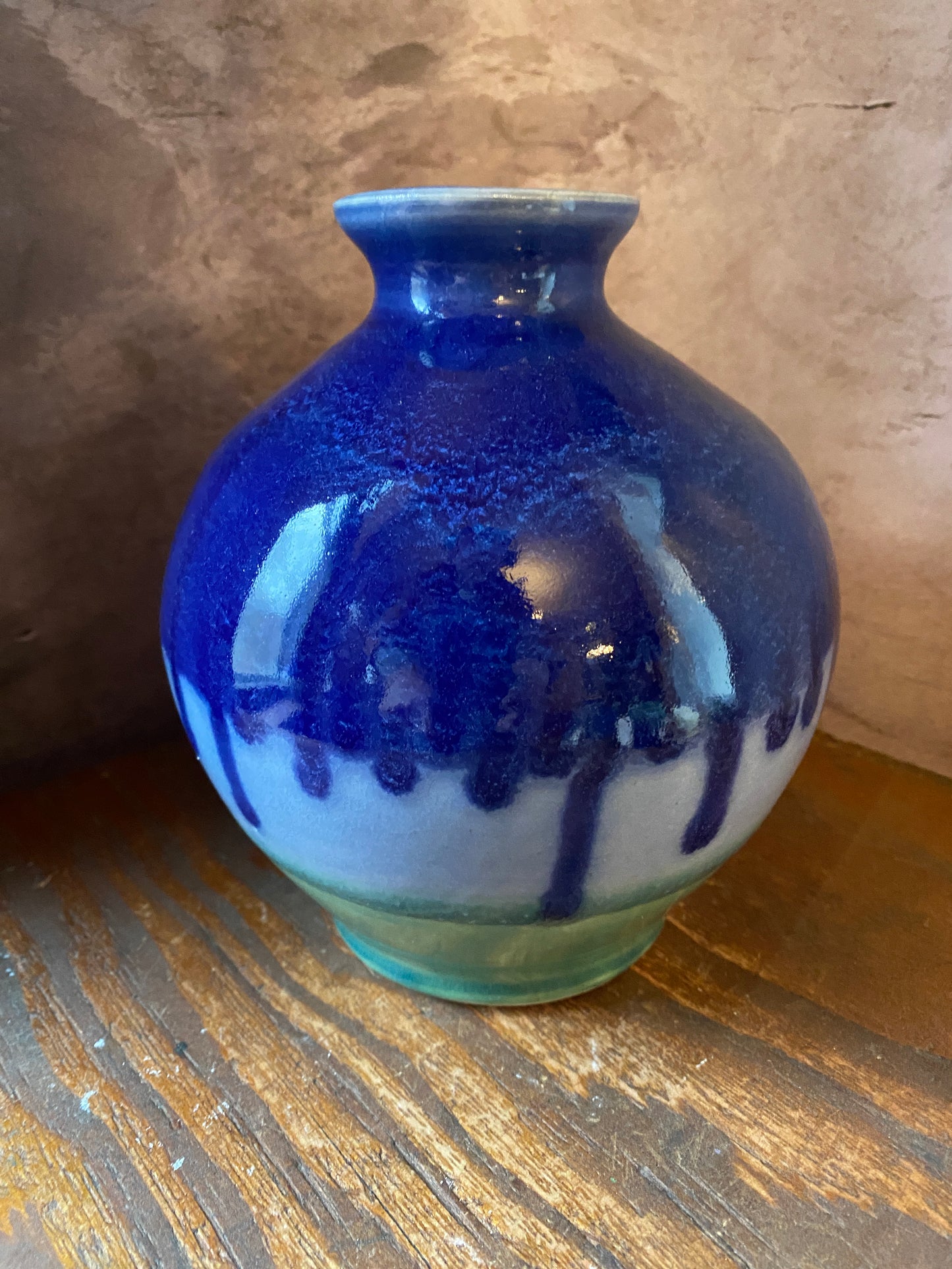 Drippy Cobalt Vase