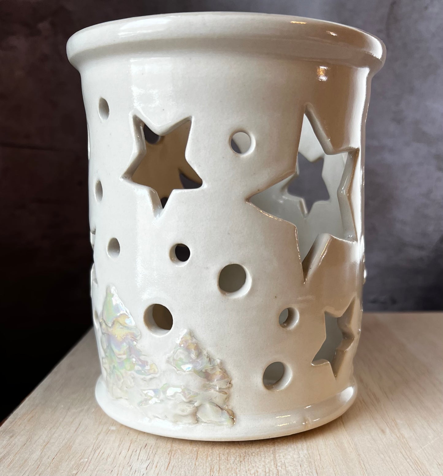 Ivory & Pearl Snowy Night Lantern