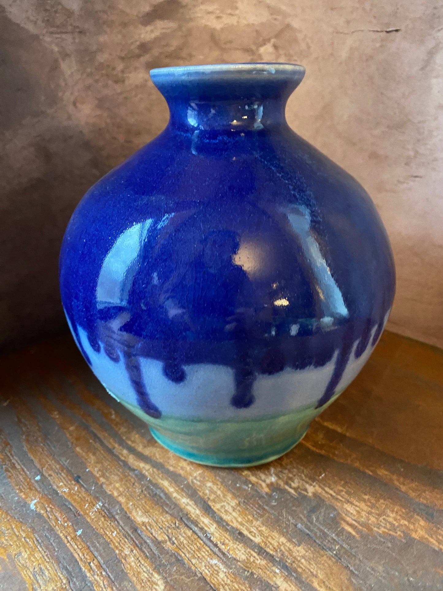 Drippy Cobalt Vase