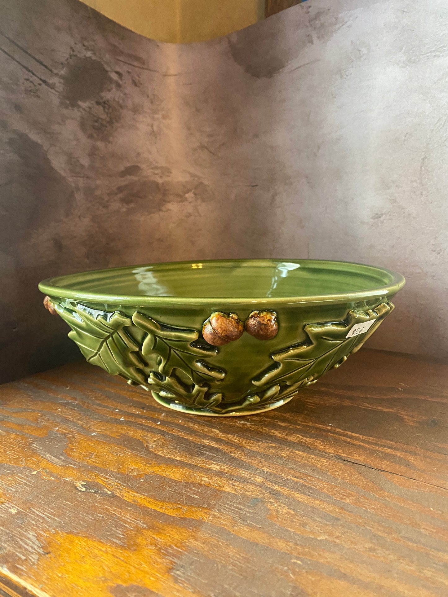 Oak Leaf & Acorn Stoneware Serving Bowl