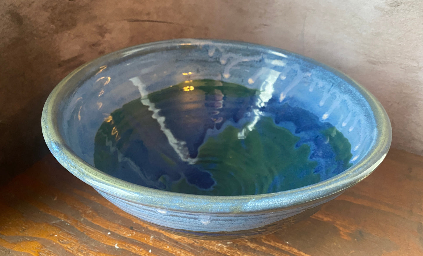 9.5” x 4” Handcrafted Landscape Serving Bowl