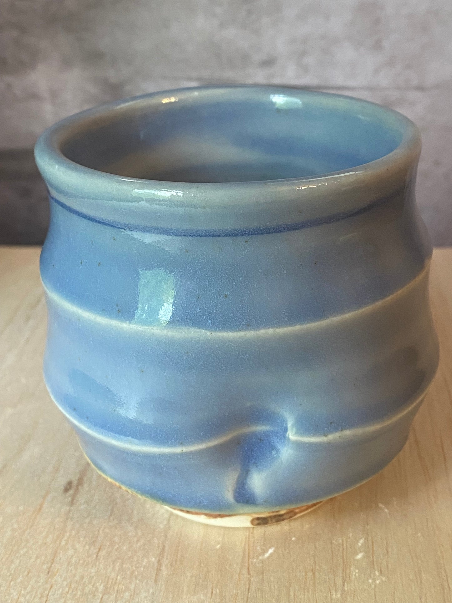 Whiskey Cup Blue Ridged