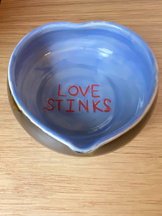 Anti Valentine Bowl  "Love Stinks"