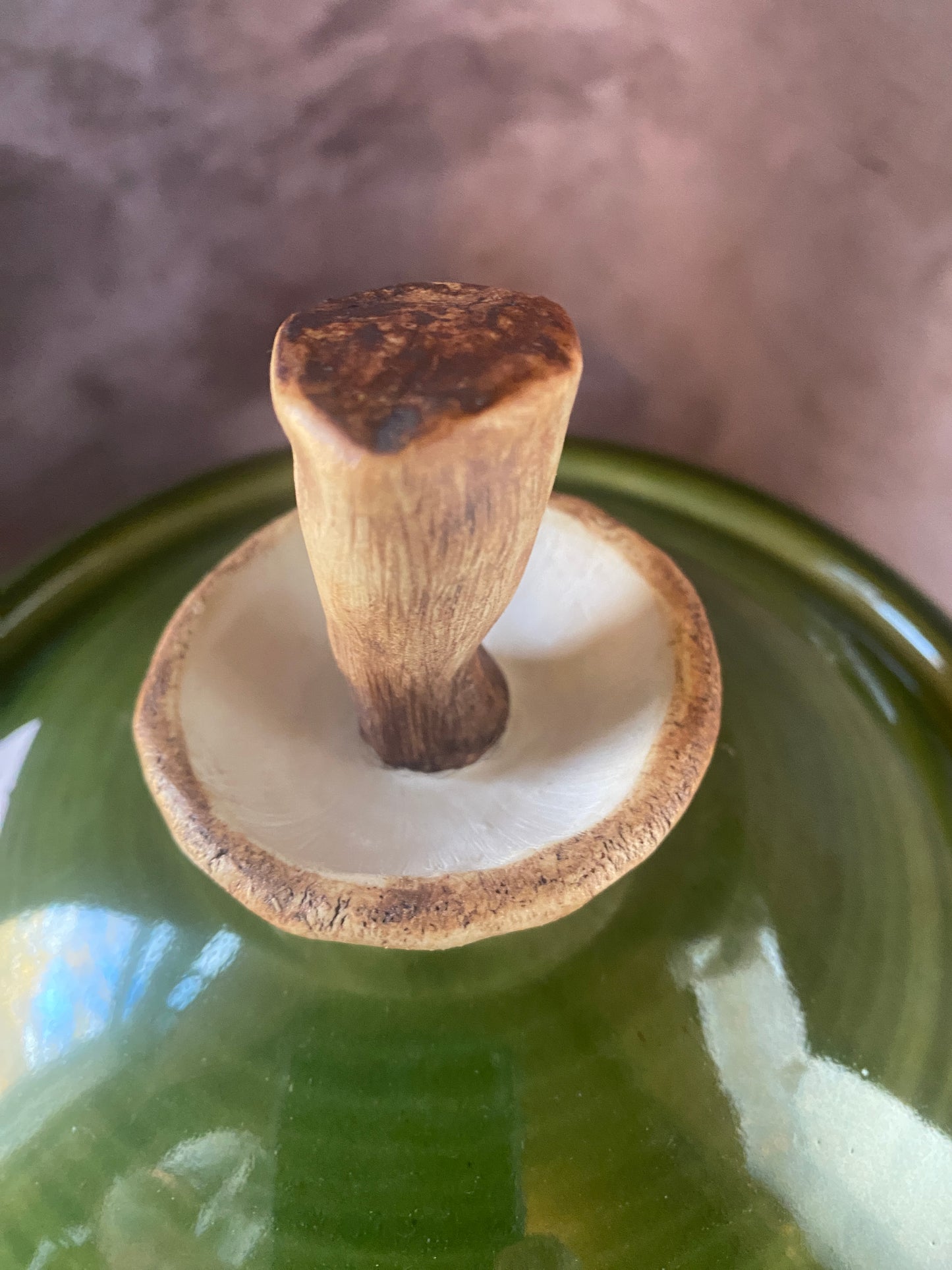 Mushroom topped oak, acorn and  lidded lantern