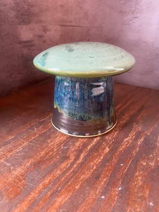 Hand thrown French butter bell 