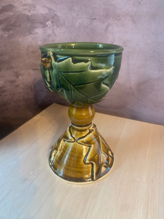 🍂 Oak & Acorn Stoneware Goblet