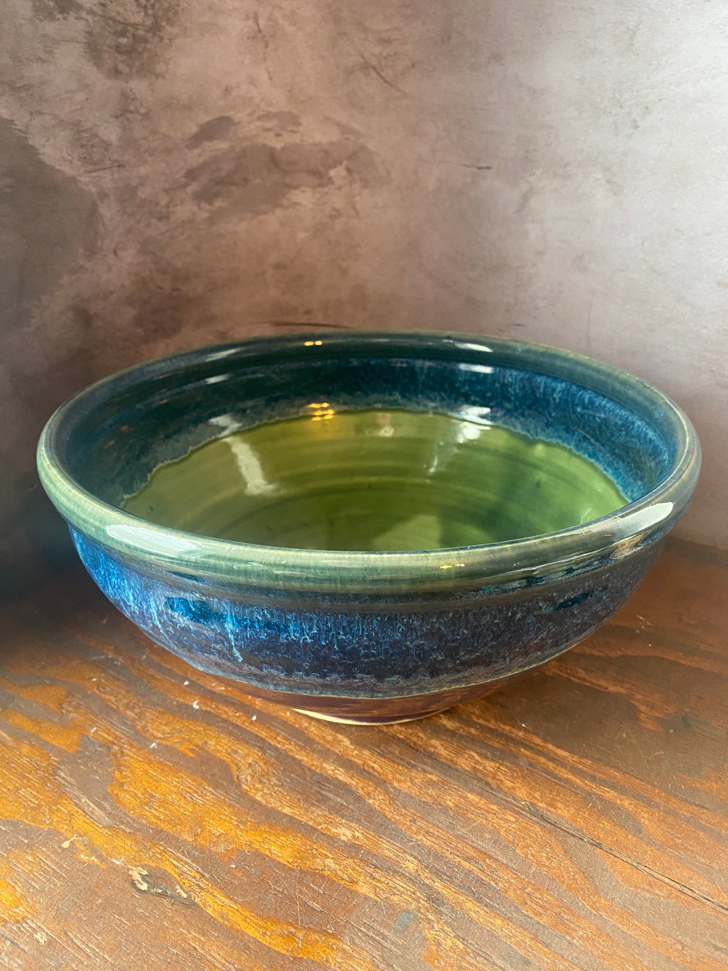 10”x5” Purple/Green/Blue Serving Bowl