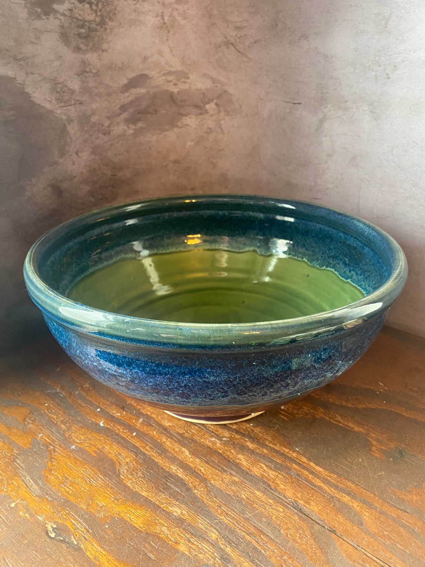 10”x5” Purple/Green/Blue Serving Bowl
